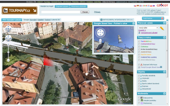 3D mapa s Karlovým mostem.
