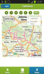 Ukázka mobilní aplikace turistického průvodce Krkonoš