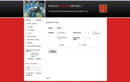 Ukázka vložení vyhledávacího formuláře na stránkách www.prahaskolnimdetem.cz.