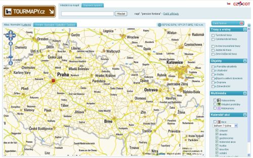 Screenshot Tourmapy.cz